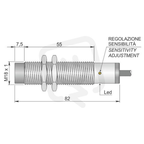 Kapacitní senzor d18 mm - Atex prach AECO SC18SM-AE10 NO AD3 LC5
