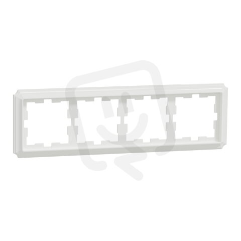 Rámeček Merten D-Antique, čtyřnásobný, lotus white, lesklý plast MEG4040-4735