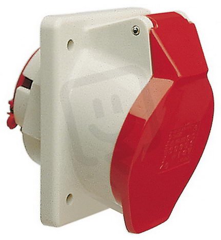 Walther 530504 Vestavná zásuvka 32A 5P 110V 4h IP44, šikmá