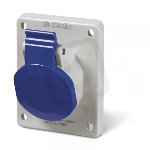 Zásuvka TYP ,,3A" 230V/16A, 1P+N+PE+CP, IP44 SCAME 200.01663