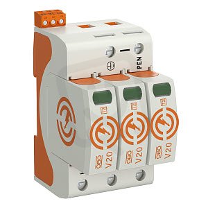 OBO V20-3+FS-280 Svodič přepětí typ 2 3P 40kA(8/20),DS 280V