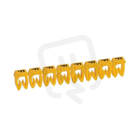 CAB3 PÁS ZNAČEK ''F'' ČERNÁ NA ŽLUTÉM POZADÍ 25KS PRO KABELÁŽ DO 0,5MM2
