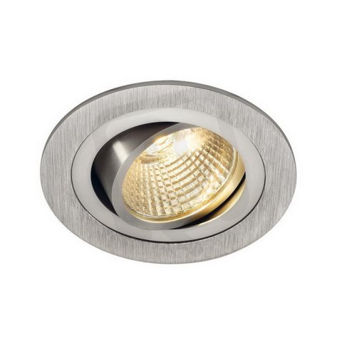 Sada NEW TRIA LED DL ROUND downlight kartáčovaný hliník 6 W 38° 2700K SLV 113876