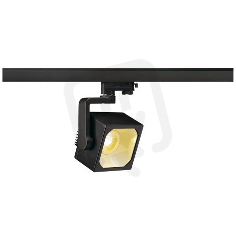 EURO CUBE bodové svítidlo pro 3fáz lištu LED 3000K černé 60° vč. 3fáz adaptéru