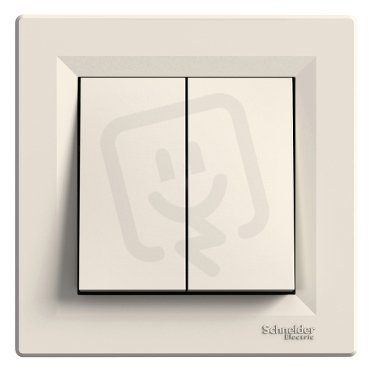 Schneider EPH0600323 Přep. dvojitý střídavý, ř.6+6, krémová