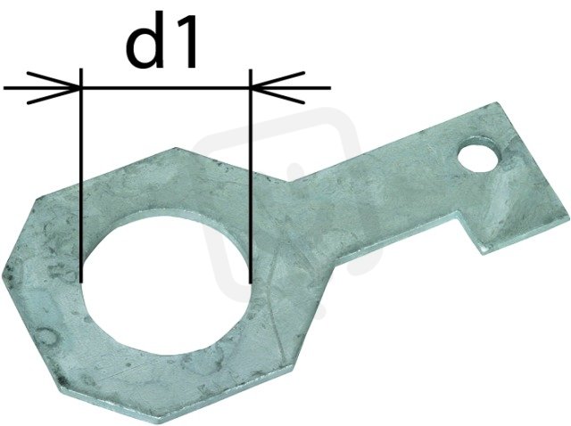 Připojovací třmen IF 3 přímý Průměr otvoru d1 39 mm DEHN 923239