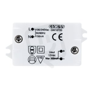 CHORUS Zdroj 100/240VAC, 50/60Hz, 12VDC GEWISS GW10720