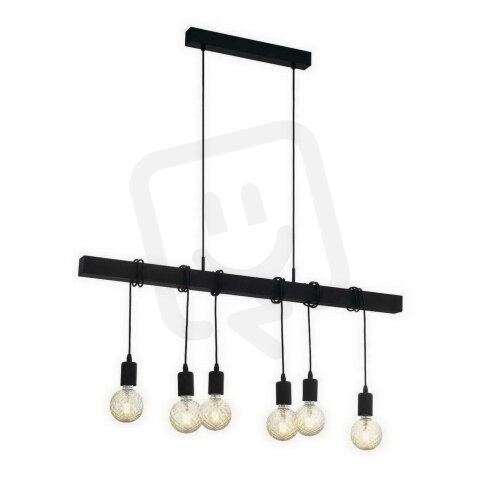 Závěsné svítidlo TOWNSHEND 6xE27 černá 360W IP20 EGLO 49755