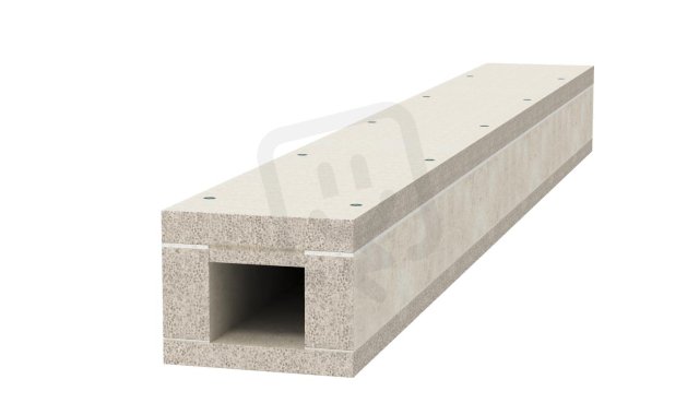 OBO BSK 090506 Protipožární kanál I90/E30 50x60 šedá Odlehčený beton 7215150