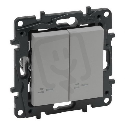 NILOÉ STEP SPÍNAČ Č.5 PODSVĚTLENÝ HLINÍK  LEGRAND 863315