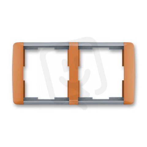 ELEMENT Dvojrámeček vodorovný karamelová/led. šedá ABB 3901E-A00120 07