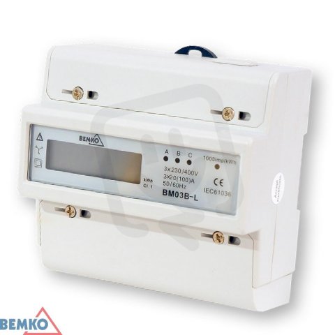 Elektroměr 3-fázový 20A BM03B-L BEMKO 101080