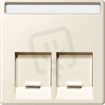 Merten Centrální deska datové zásuvky 2xRJ45 White Cream SCHNEIDER MTN469944
