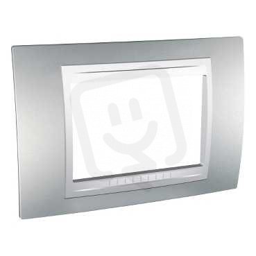 Unica Top Krycí rámeček trojmodulový, Aluminium SCHNEIDER MGU6.103.30