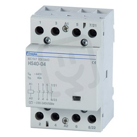 Instalační stykač HS40-30 40A/230V/50Hz,  3 sp., 0 rozp., DOEPKE 09980440