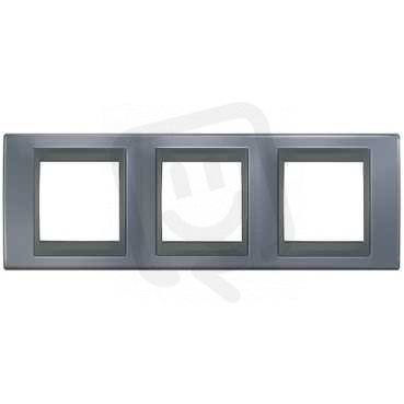 Unica Top Krycí rámeček trojnásobný, Metal grey/Grafit SCHNEIDER MGU66.006.297