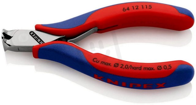 Čelní štípací kleště pro elektroniku 115 mm KNIPEX 64 12 115