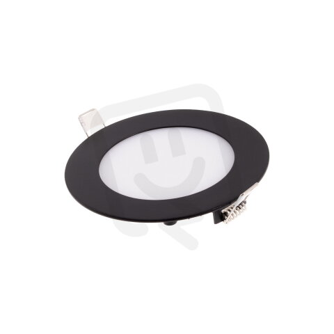 BLN6-LED panel 6W-WW teplá bílá kulatý černý T-LED 102130