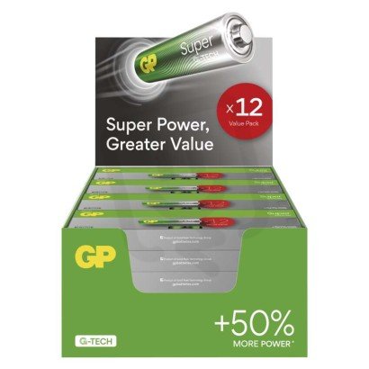 Alkalická baterie GP Super AAA (LR03), display box B0114T