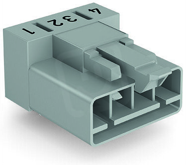 Konektor na desky plošných spojů, úhlové, 4pól., šedá WAGO 890-854/011-000