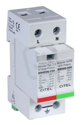 Přepěťová ochrana 2+3 AC DS 42VGS-230/G řazení 1+1 20kA CITEL 461581