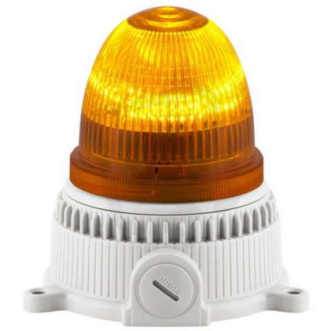 Svítidlo signální OVOLUX LED 12/24V ACDC IP65 M16 oranžová světle šedá 38802