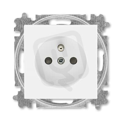 ABB LEVIT zásuvka 55×55, s kolíkem bílá 6619H-A06557 03 (náhrada 5519)