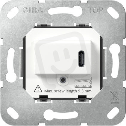 Napájení USB PD typ C vložka bílé GIRA 236200