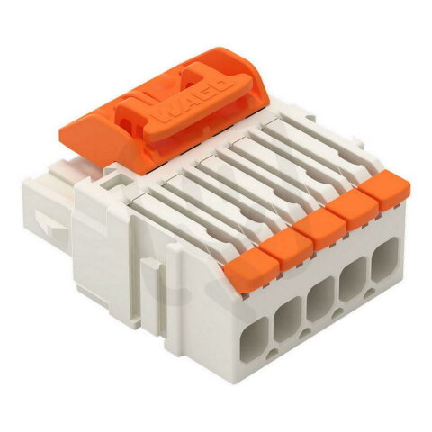 1vodičová pružinová svorkovnice, Páčka, Push-in CAGE CLAMP, Světle šedá