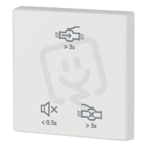 CWIZ-01/g1 Kryt RF tlačítka 55x55mm s potiskem symbolu zaplavení Bílá lesklá