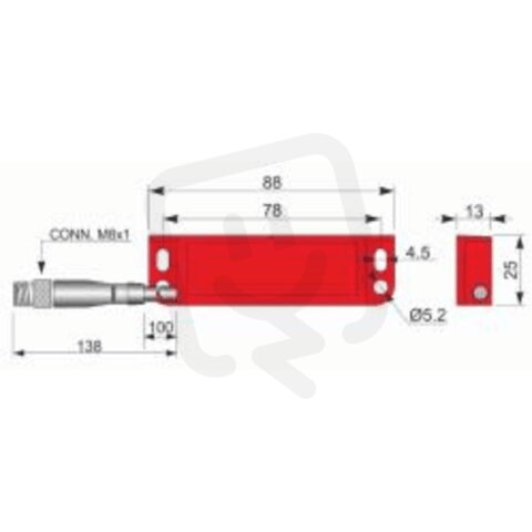 Bezpečnostní magnetický senzor AECO SMS88-P5 2NC H1C PL