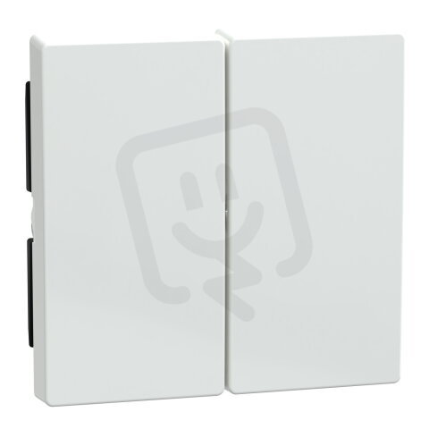 Dvojitá klapka, Merten System M, active white, termoplast lesklý 432525