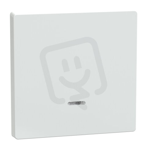 Klapka, Merten System D, s kontrolním okénkem, lotus white, lesklý plast