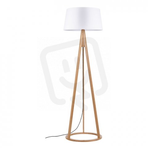 KONAN lampa dub/látka bílá 1xE27 171cm