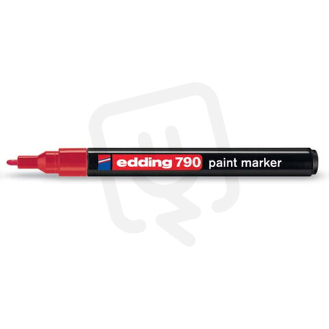 Permanentní pero, lakový popisovač s kulatým hrotem 2-4mm EDDING 790 rudá