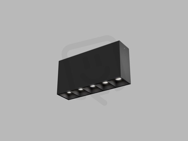 Stropní svítidlo LED2 LINEAR II ON 5, B TRIAC 10W 2700K/3300K/4000K UGR černá