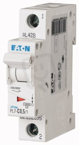 Jistič Eaton PL7-C0,5/1 0,5A 1-pólový (10kA) 262695