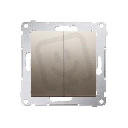Spínač sériový IP44, 5, 10AX, 250V, zlatá matná, metalizované DW5B.01/44