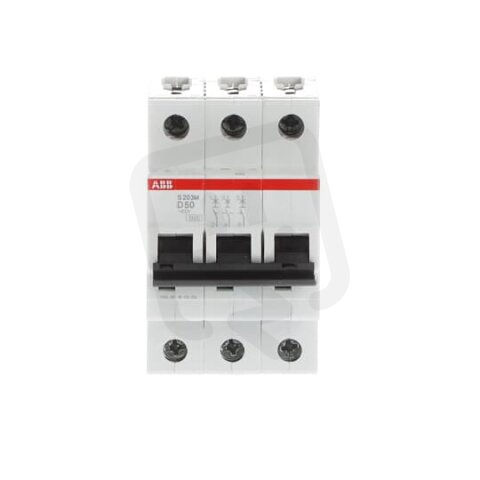 S203M-D50 3 fázový jistič 50 A char. D 10kA ABB 2CDS273001R0501