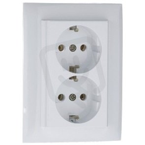 Komplet dvojzásuvka Schuko 90331 CBR bílá ELKO EP 5603011065126