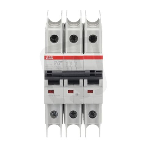 ABB SU203M-C3 jistič char. C 10kA 3A 3P  dle UL489 a CSA 22.2 No. 5