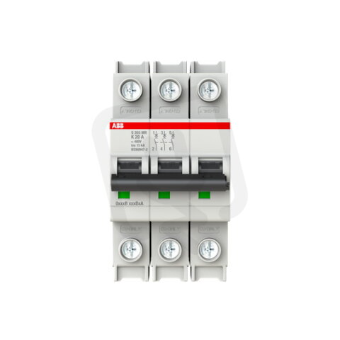 S203MR-K20 jistič char. K Icu: 10kA 20A 3p UL 1077 ABB 2CDS273437R0487