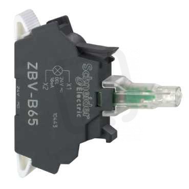 Schneider ZBVB65 Objímka LED 24 V,Modrá