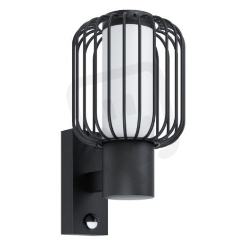 Venkovní nástěnné svítidlo RAVELLO 1xE27 SENSOR černá/bílá 28W IP44 EGLO 98722