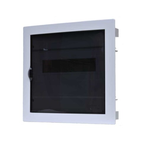 Vestavná rozvodnice s plastovými dvířky FLAT IP40, 12+2 mod, svork. N/PE