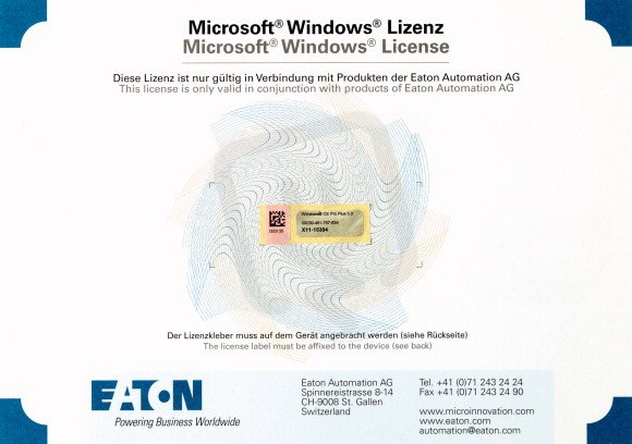 Eaton 140406 Licence pro Windows CE, verze 5.0, standardní LIC-OS-CE50-C
