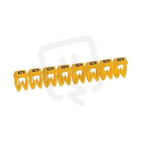 CAB3 PÁS ZNAČEK ''G'' ČERNÁ NA ŽLUTÉM POZADÍ 25KS PRO KABELÁŽ DO 0,5MM2