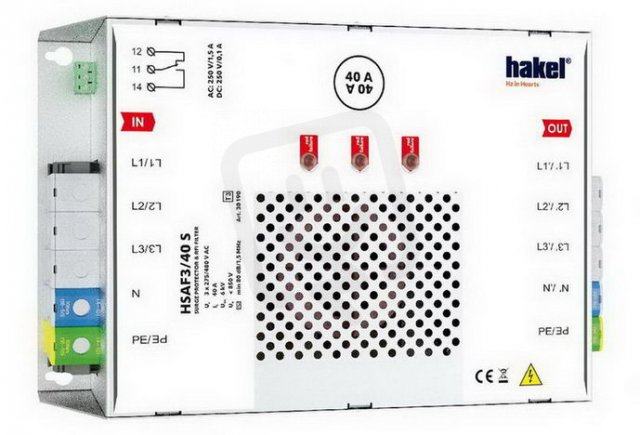 Dvoustupňový svodič přepětí HSAF3/40 S SPD typ 3 s VF filtrem HAKEL 30190