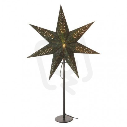 Vánoční hvězda papírová se stojánkem, zelená, 45 cm, vnitřní EMOS DCAZ13