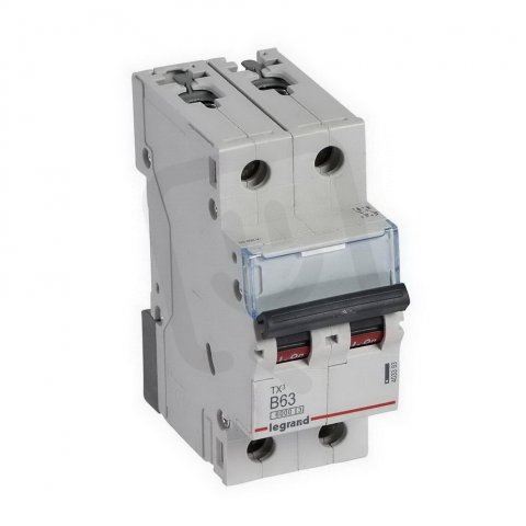 TX3 JISTIČ, 2 PÓLOVÝ, CHAR. B, 63A 6000A LEGRAND 403393